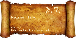 Weiner Tibor névjegykártya